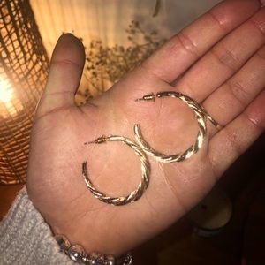 Gold hoop earrings